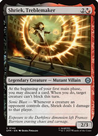 Shriek, Treblemaker (SPM-144) [Marvel's Spider-Man] Foil MTG Single Wizards of the Coast