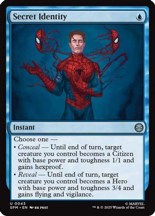 Secret Identity (SPM-043) [Marvel's Spider-Man] Foil MTG Single Wizards of the Coast