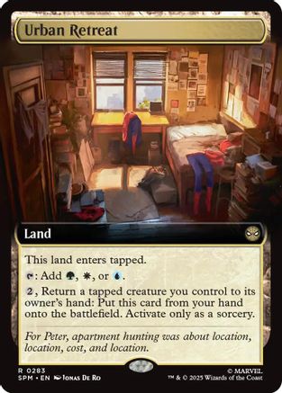 Urban Retreat (Extended Art) (SPM-283) [Marvel's Spider-Man] Foil MTG Single Wizards of the Coast