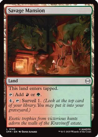 Savage Mansion (SPM-183) [Marvel's Spider-Man] MTG Single Wizards of the Coast