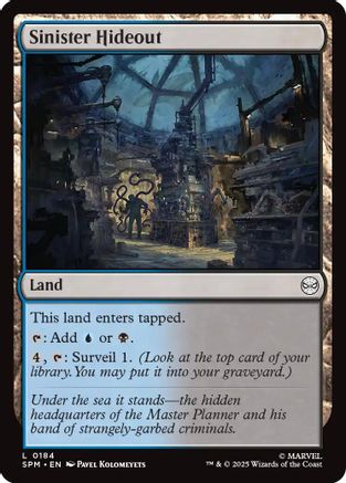 Sinister Hideout (SPM-184) [Marvel's Spider-Man] Foil MTG Single Wizards of the Coast