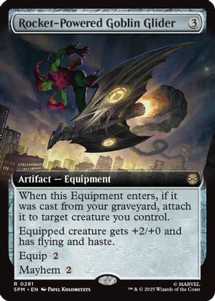 Rocket-Powered Goblin Glider (Extended Art) (SPM-281) [Marvel's Spider-Man] Foil MTG Single Wizards of the Coast