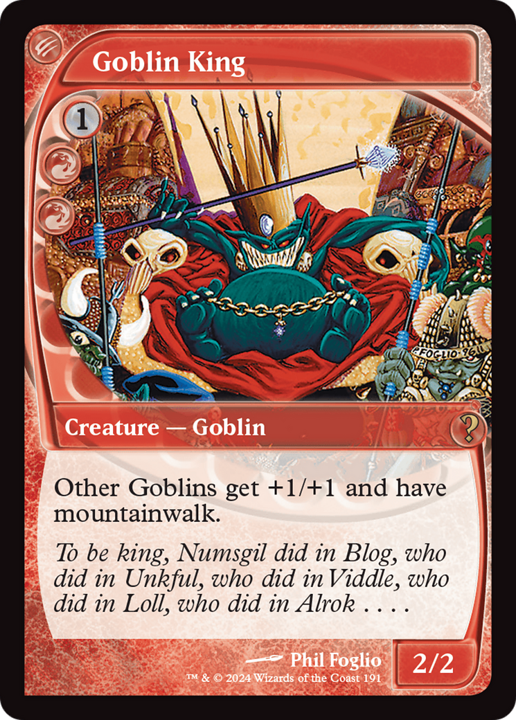 Goblin King (Future Sight) (MB2-191) [Mystery Booster] Mystery Booster 2 Foil MTG Single Wizards of the Coast
