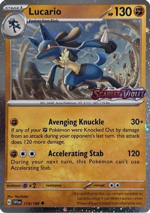 Lucario (Scarlet & Violet Stamp) (114) Holofoil [Misc: Cards & Products] Pokemon Single Pokémon
