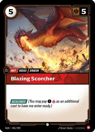 Blazing Scorcher (001/298) [Origins] Foil Riftbound Singles Riot Games