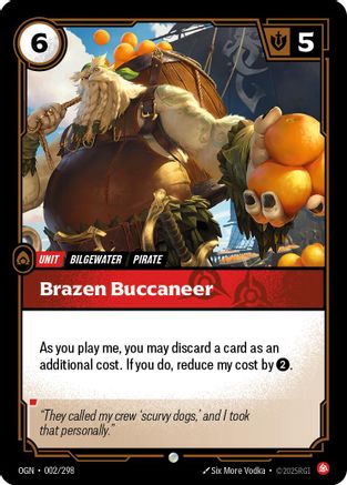 Brazen Buccaneer (002/298) [Origins] Riftbound Singles Riot Games