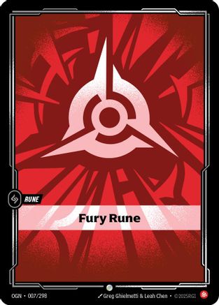 Fury Rune (007/298) [Origins] Foil Riftbound Singles Riot Games