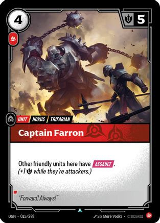 Captain Farron (015/298) [Origins] Foil Riftbound Singles Riot Games
