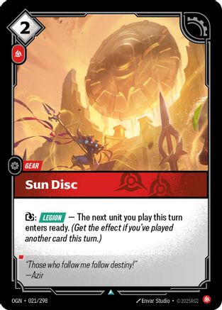 Sun Disc (021/298) [Origins] Riftbound Singles Riot Games