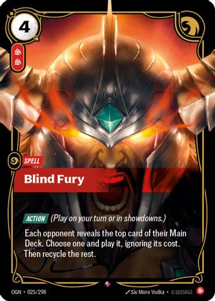 Blind Fury (025/298) [Origins] Foil Riftbound Singles Riot Games