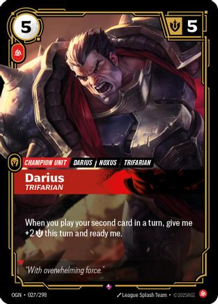 Darius - Trifarian (027/298) [Origins] Foil Riftbound Singles Riot Games