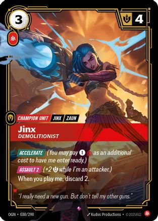 Jinx - Demolitionist (030/298) [Origins] Foil Riftbound Singles Riot Games
