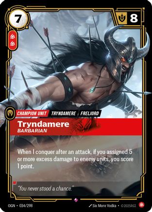 Tryndamere - Barbarian (034/298) [Origins] Foil Riftbound Singles Riot Games
