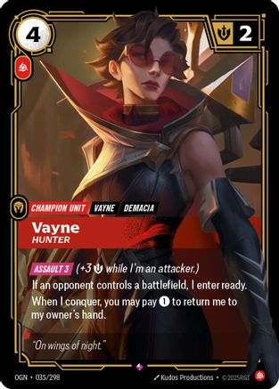 Vayne - Hunter (035/298) [Origins] Foil Riftbound Singles Riot Games
