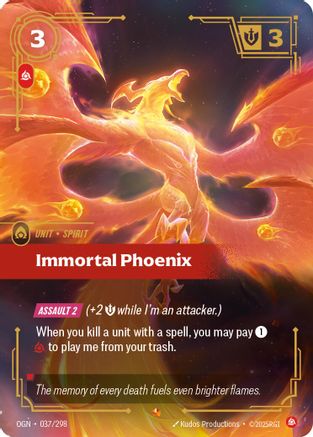 Immortal Phoenix (037/298) [Origins] Foil Riftbound Singles Riot Games