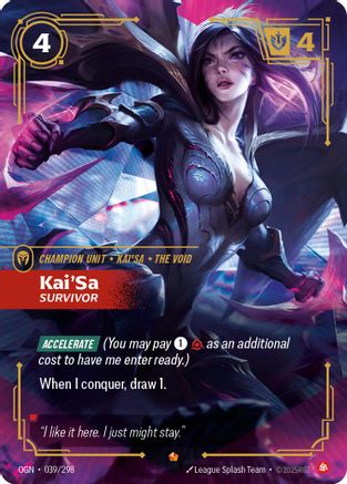 Kai'Sa - Survivor (039/298) [Origins] Foil Riftbound Singles Riot Games