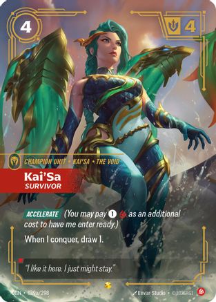 Kai'Sa - Survivor (Alternate Art) (039a/298) [Origins] Foil Riftbound Singles Riot Games