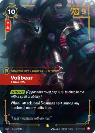 Volibear - Furious (Alternate Art) (041a/298) [Origins] Foil Riftbound Singles Riot Games