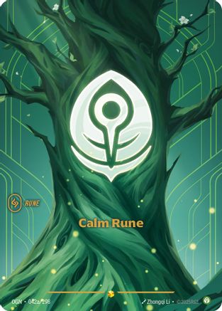 Calm Rune (Alternate Art) (042a/298) [Origins] Foil Riftbound Singles Riot Games