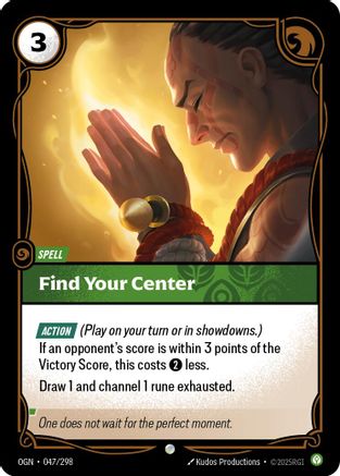 Find Your Center (047/298) [Origins] Foil Riftbound Singles Riot Games
