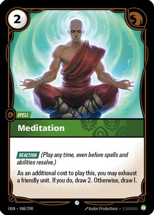 Meditation (048/298) [Origins] Foil Riftbound Singles Riot Games