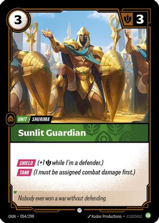Sunlit Guardian (054/298) [Origins] Foil Riftbound Singles Riot Games