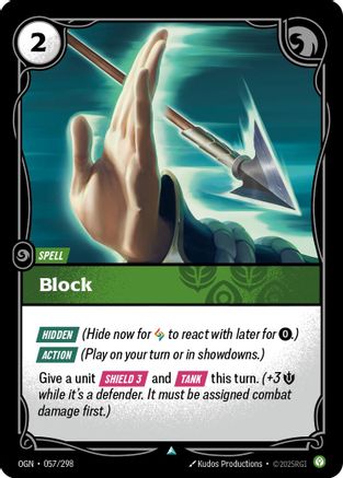 Block (057/298) [Origins] Foil Riftbound Singles Riot Games
