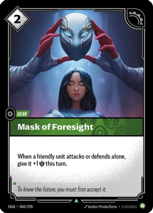 Mask of Foresight (060/298) [Origins] Riftbound Singles Riot Games