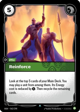 Reinforce (062/298) [Origins] Riftbound Singles Riot Games