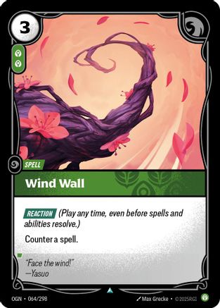 Wind Wall (064/298) [Origins] Foil Riftbound Singles Riot Games