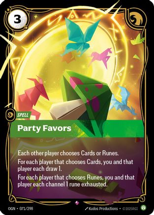 Party Favors (071/298) [Origins] Foil Riftbound Singles Riot Games