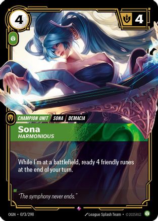 Sona - Harmonious (073/298) [Origins] Foil Riftbound Singles Riot Games
