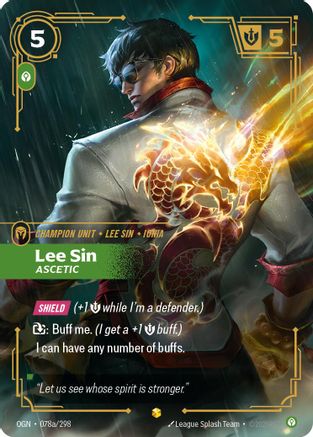 Lee Sin - Ascetic (Alternate Art) (078a/298) [Origins] Foil Riftbound Singles Riot Games