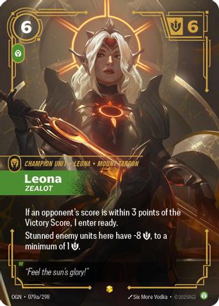 Leona - Zealot (Alternate Art) (079a/298) [Origins] Foil Riftbound Singles Riot Games