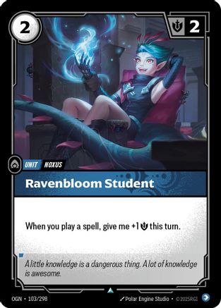 Ravenbloom Student (103/298) [Origins] Riftbound Singles Riot Games