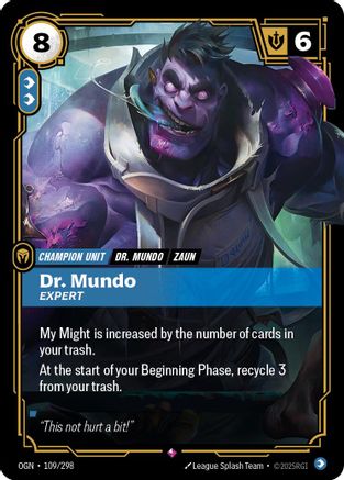 Dr. Mundo - Expert (109/298) [Origins] Foil Riftbound Singles Riot Games
