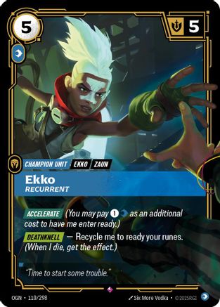 Ekko - Recurrent (110/298) [Origins] Foil Riftbound Singles Riot Games