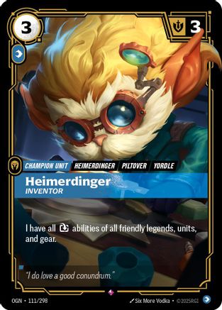 Heimerdinger - Inventor (111/298) [Origins] Foil Riftbound Singles Riot Games