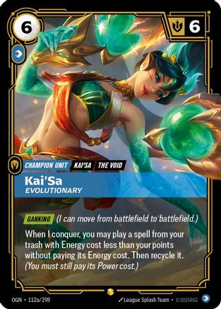 Kai'Sa - Evolutionary (Alternate Art) (112a/298) [Origins] Foil Riftbound Singles Riot Games