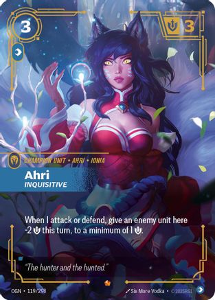 Ahri - Inquisitive (119/298) [Origins] Foil Riftbound Singles Riot Games