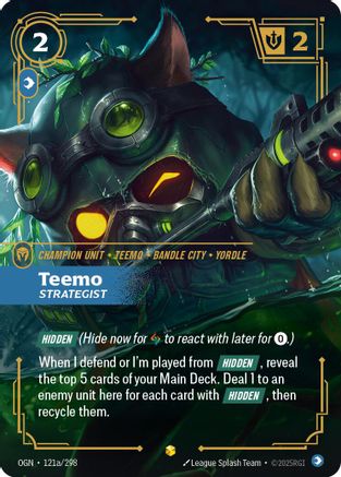 Teemo - Strategist (Alternate Art) (121a/298) [Origins] Foil Riftbound Singles Riot Games