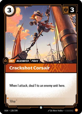 Crackshot Corsair (130/298) [Origins] Riftbound Singles Riot Games