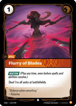 Flurry of Blades (133/298) [Origins] Foil Riftbound Singles Riot Games