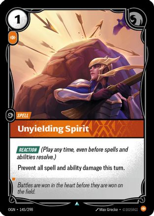 Unyielding Spirit (145/298) [Origins] Riftbound Singles Riot Games