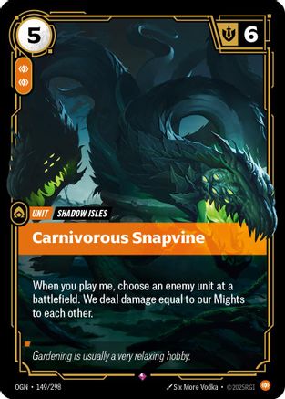 Carnivorous Snapvine (149/298) [Origins] Foil Riftbound Singles Riot Games