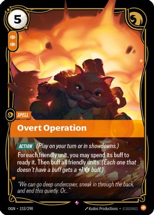 Overt Operation (153/298) [Origins] Foil Riftbound Singles Riot Games
