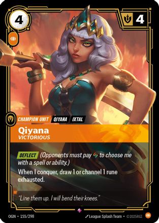 Qiyana - Victorious (155/298) [Origins] Foil Riftbound Singles Riot Games