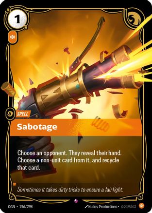 Sabotage (156/298) [Origins] Foil Riftbound Singles Riot Games