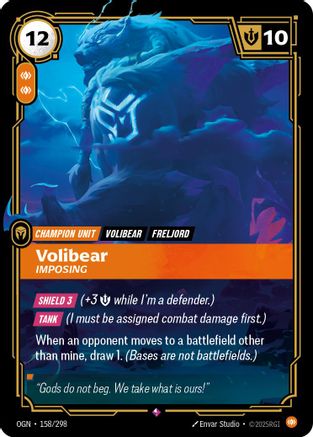 Volibear - Imposing (158/298) [Origins] Foil Riftbound Singles Riot Games