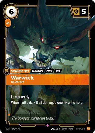 Warwick - Hunter (159/298) [Origins] Foil Riftbound Singles Riot Games